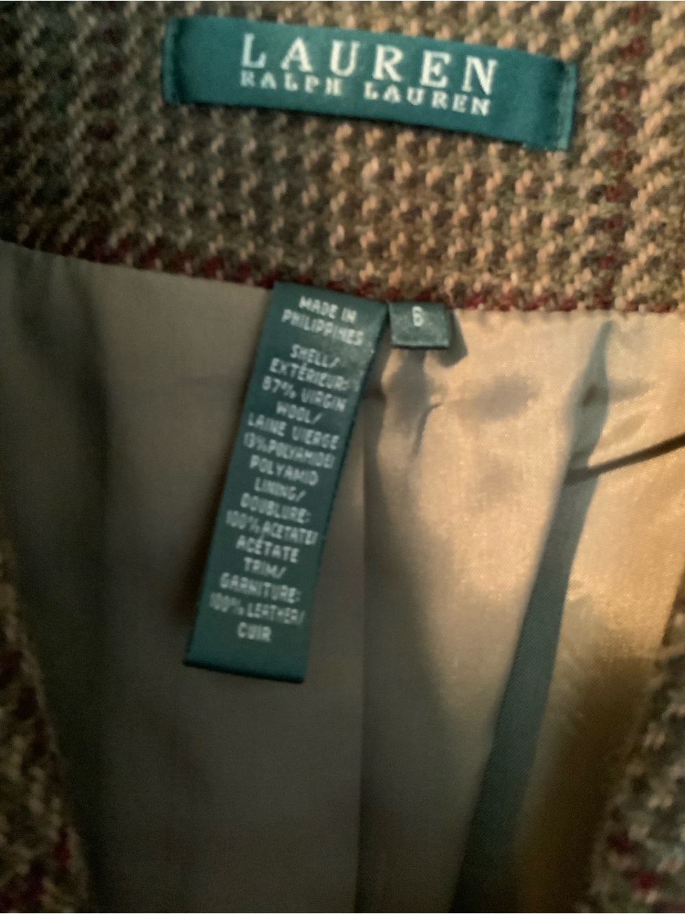 Ralph Lauren Brown Glen Plaid Tailored Blazer - Picture 6 of 13